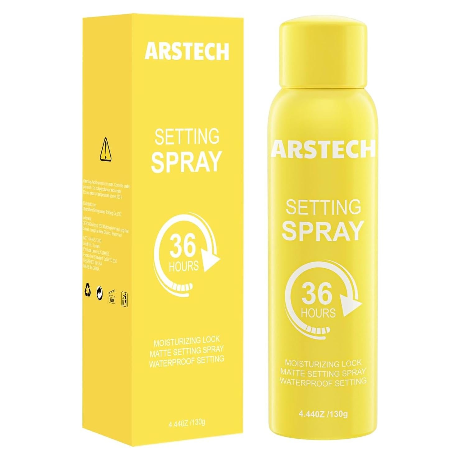 Spray Fijador de Maquillaje Arstech 125 ml Larga Duración 36HR