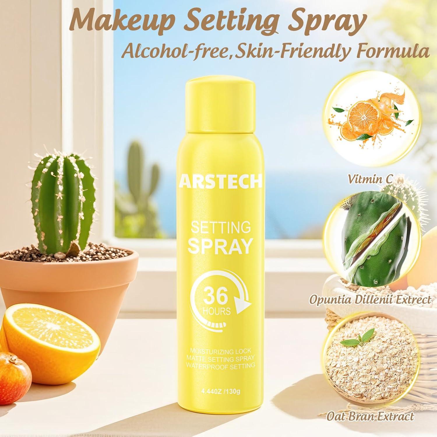 Spray Fijador de Maquillaje Arstech 125 ml Larga Duración 36HR