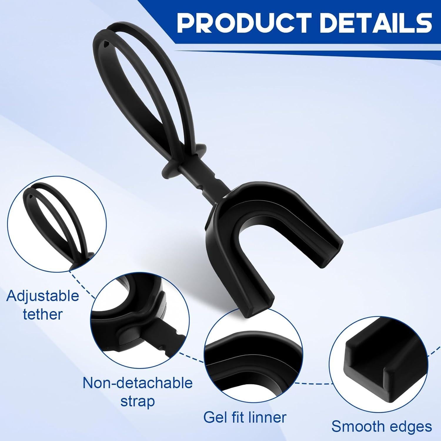 Protectores Bucales Juveniles Dunzy 100 Pcs Negro para Deportes