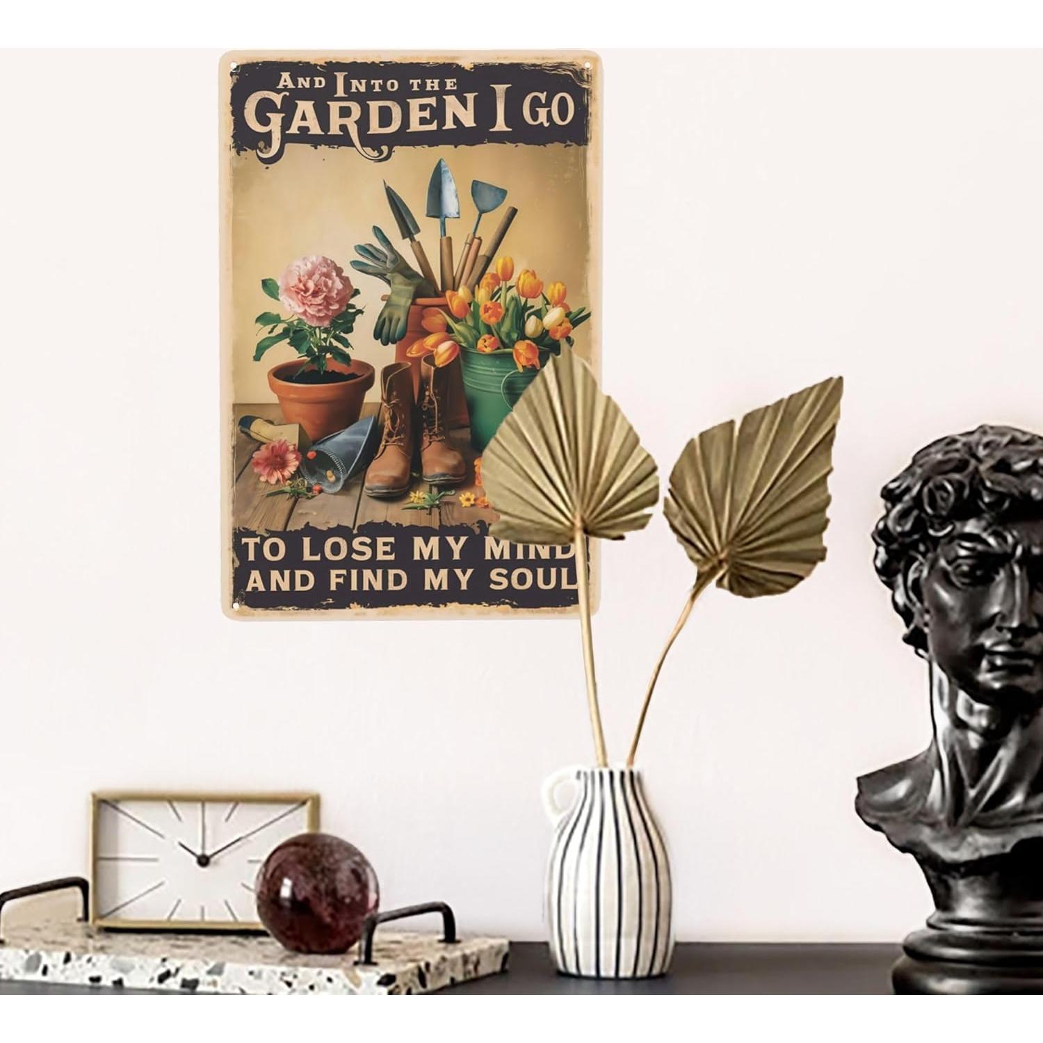 Cartel de Jardín Zen 30x20 cm Metal Retro LIFEWHEEL Decoración