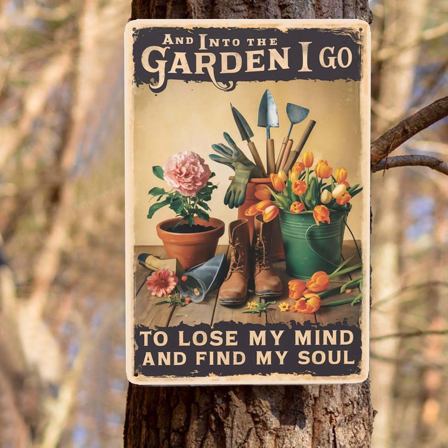 Cartel de Jardín Zen 30x20 cm Metal Retro LIFEWHEEL Decoración