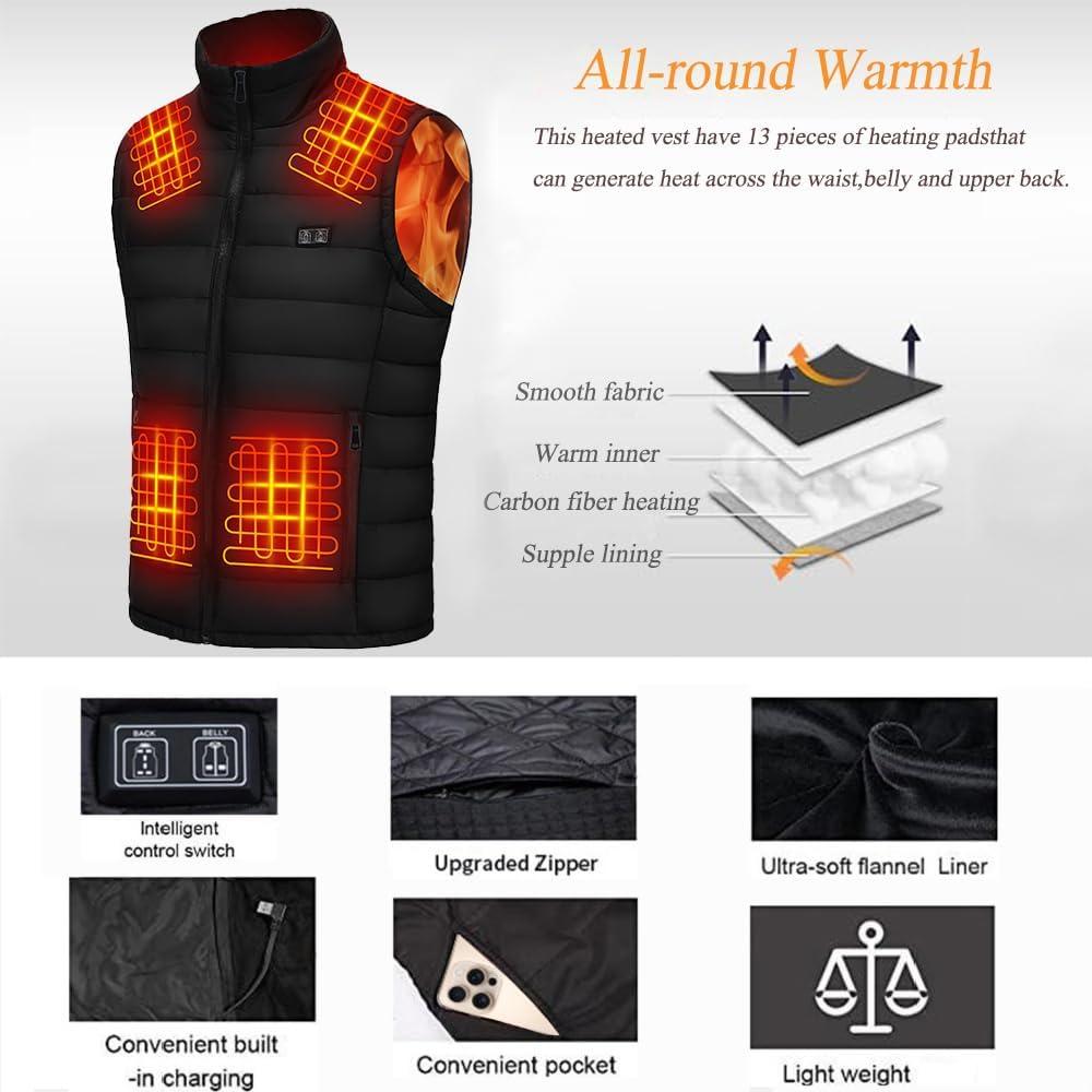 Chaleco Térmico Deceny CB USB Calentador Eléctrico Unisex