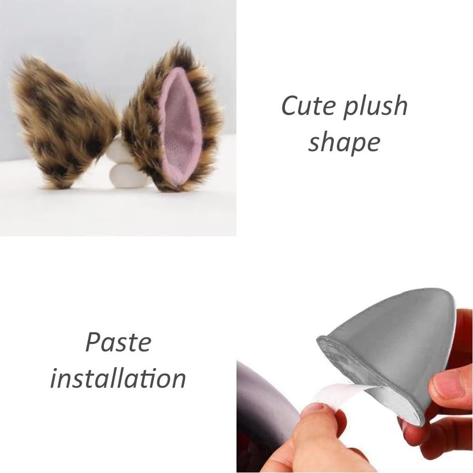 Accesorios para Casco WAYUTO Orejas Peludas para Ciclismo y Motociclismo