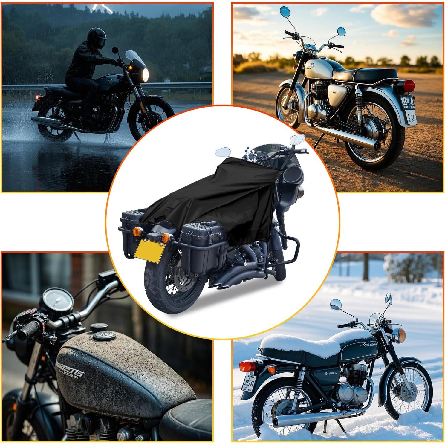 Cubierta de Asiento de Motocicleta RiderVibe M Negra UV