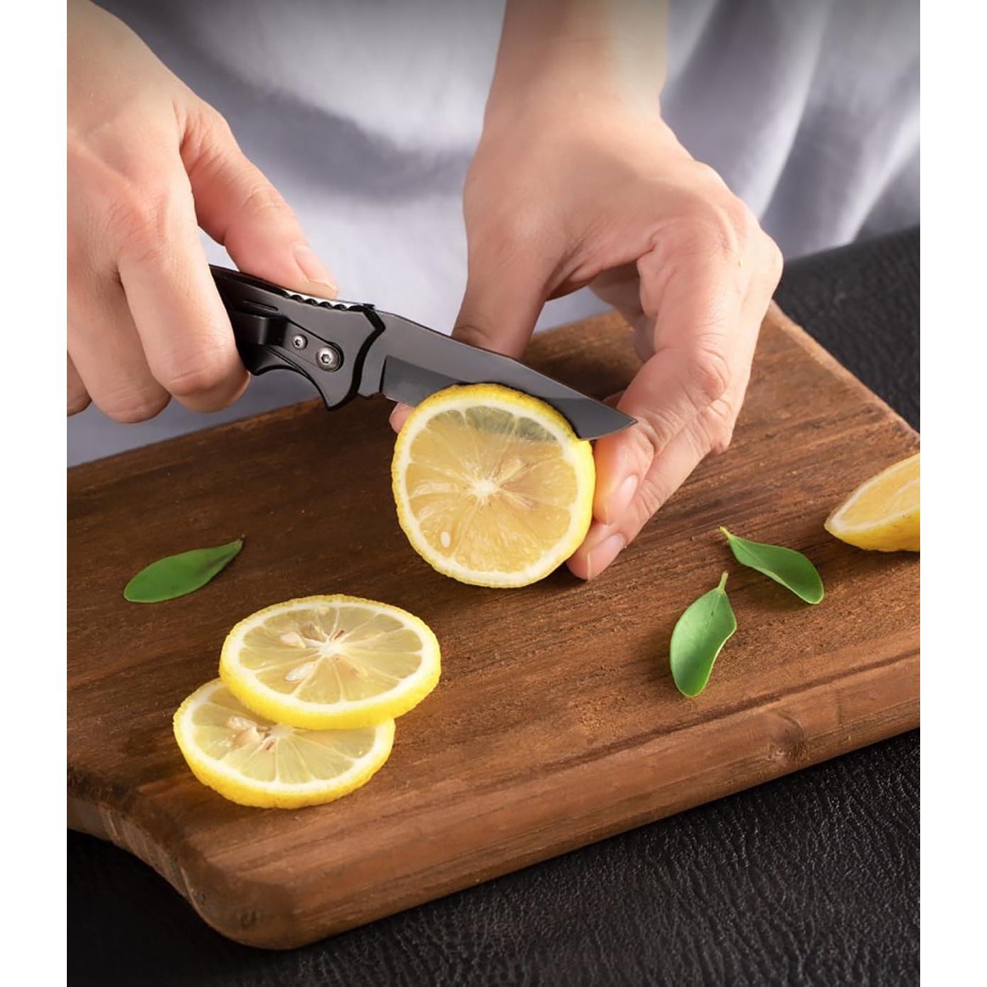 Cuchillos de bolsillo plegables Gerderk - 2 unidades, 7.37 cm hoja