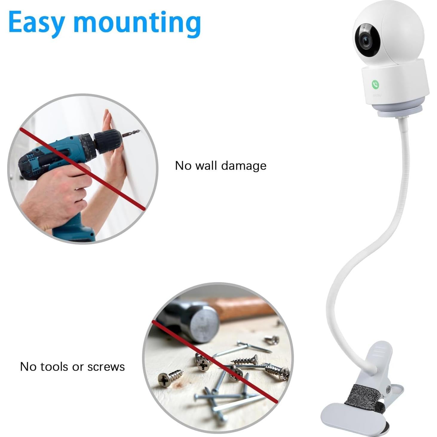 Soporte de Abrazadera VOMENC para AOSU IndoorCam P1 y TP-Link Tapo