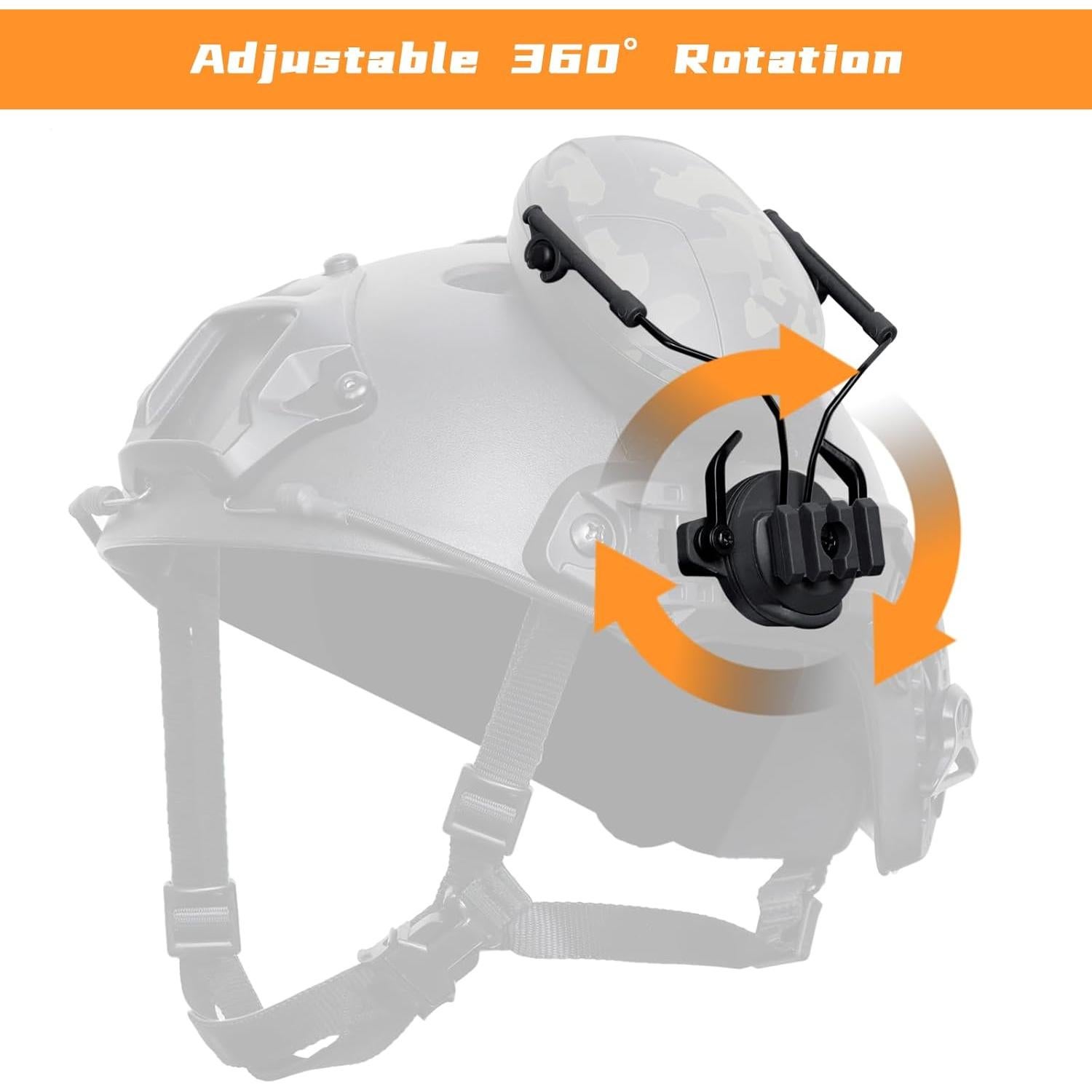 Adaptador de Auriculares Táctico Qavctw para Casco 19-21mm