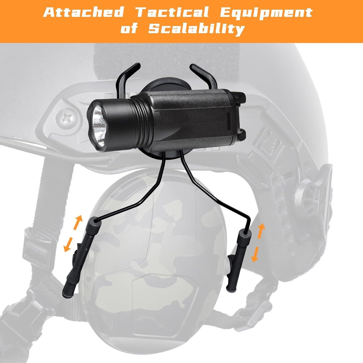 Adaptador de Auriculares Táctico Qavctw para Casco 19-21mm