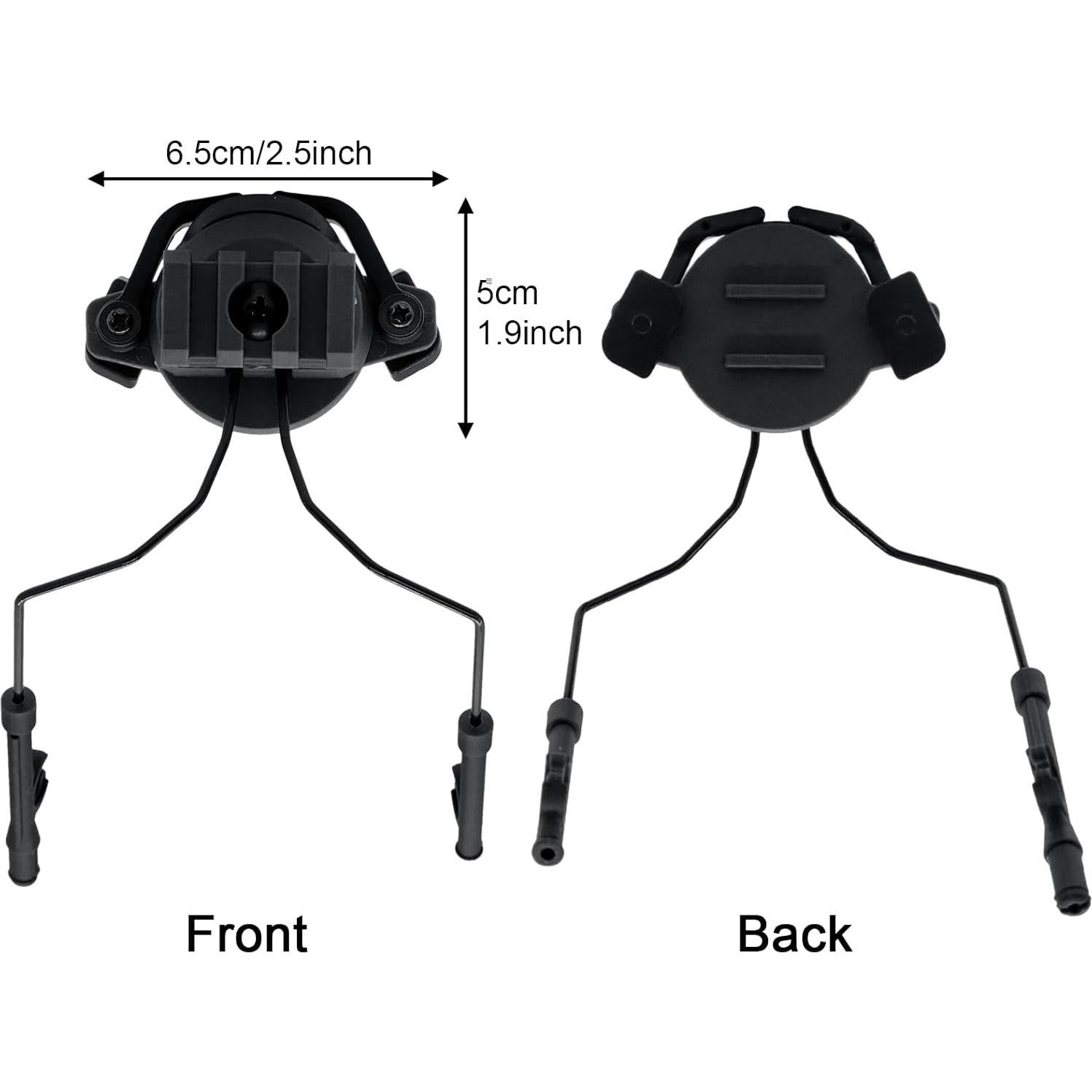 Adaptador de Auriculares Táctico Qavctw para Casco 19-21mm