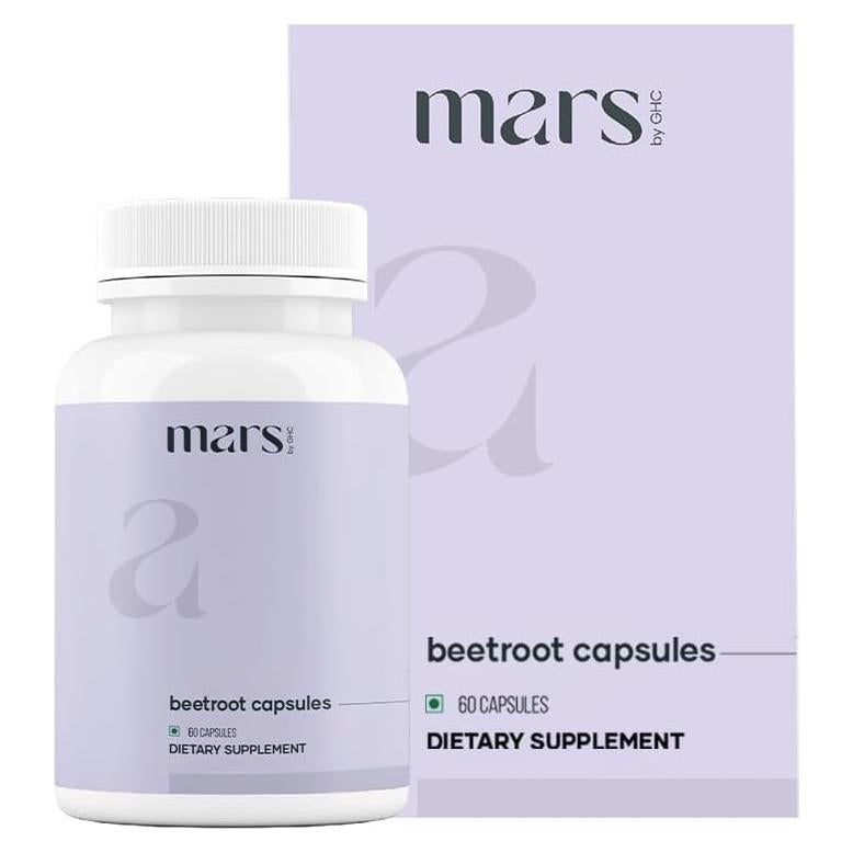 Cápsulas de Remolacha Natural Mars con Ajo y Arándano - 1 Paquete