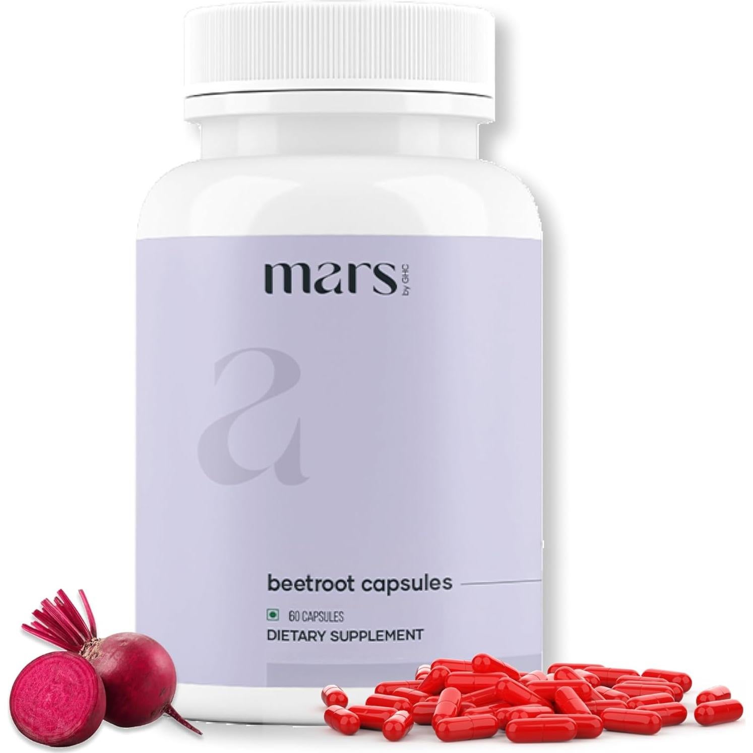 Cápsulas de Remolacha Natural Mars con Ajo y Arándano - 1 Paquete