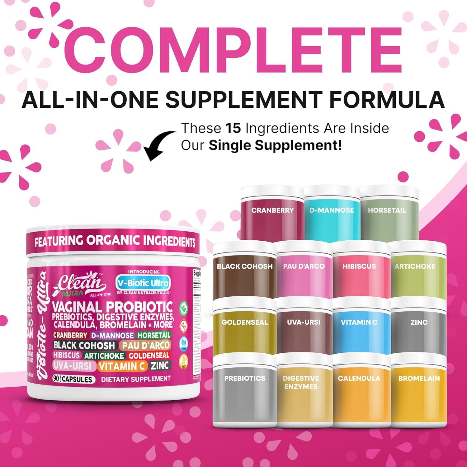 Probioticos Vaginales Clean Nutraceuticals 90 Cápsulas Veganas