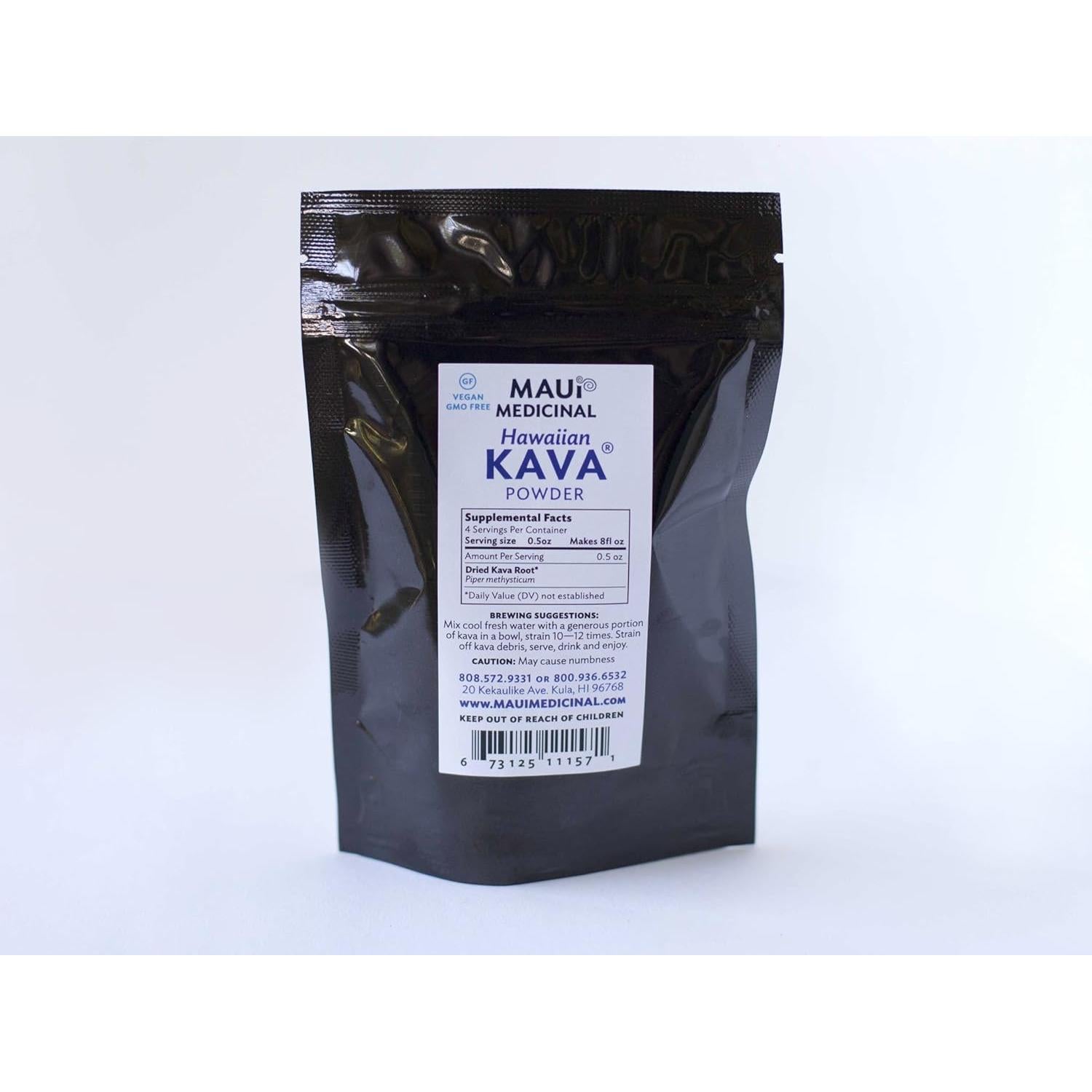 Polvo de Raíz de Kava Maui Medicinal 56.7g Efecto Relajante