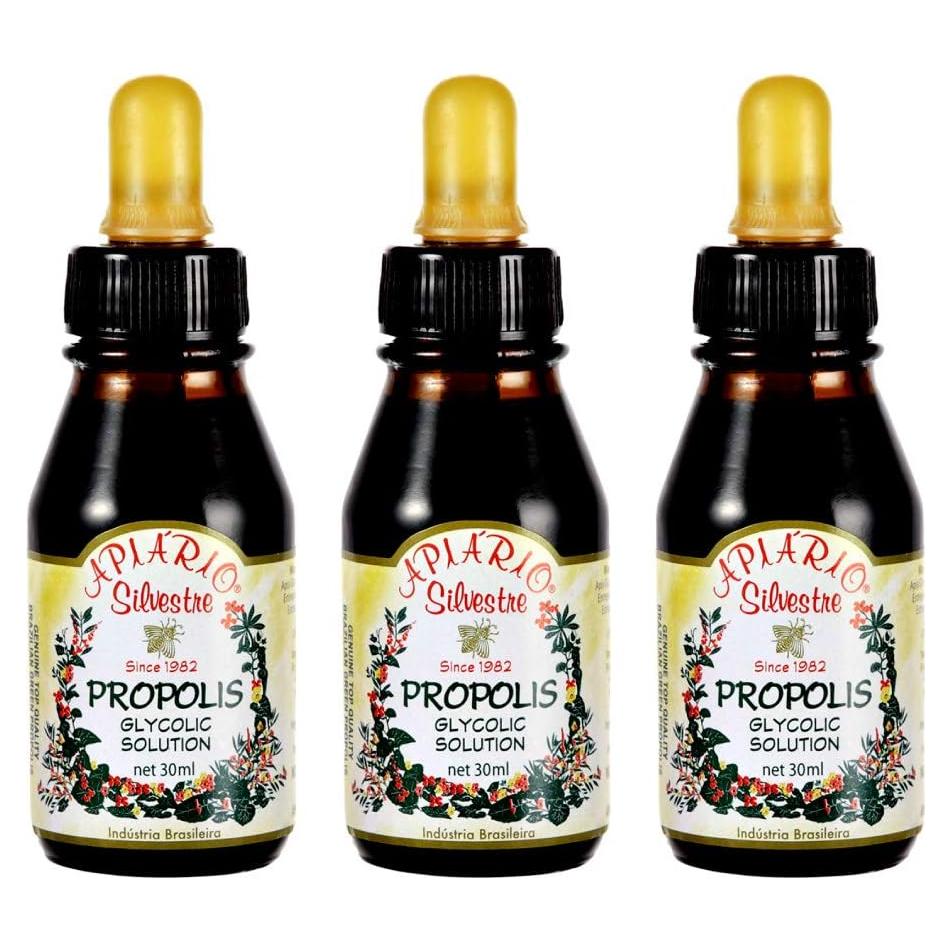 Extracto Líquido Glicólico de Própolis Verde 30ml x3 - Apiario Silvestre