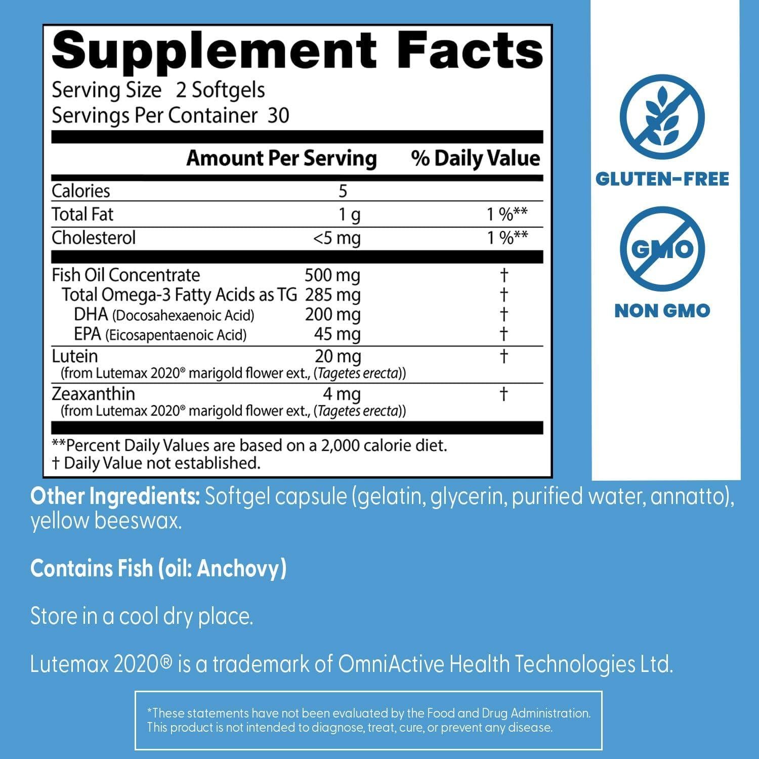Suplemento Natural de Visión Doctor's Best 60 Gelatinas