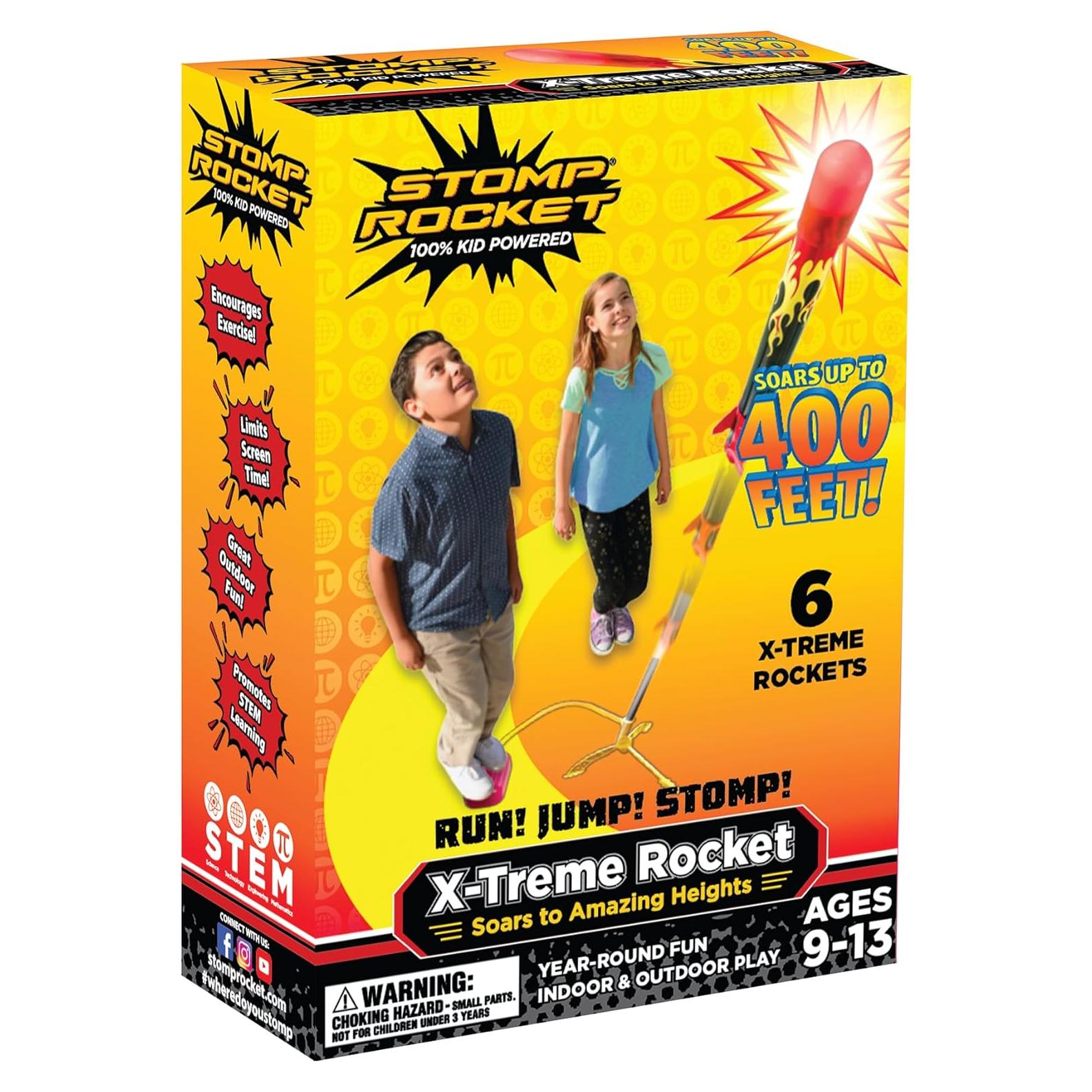 Lanzador de Cohetes Stomp Rocket X-Treme 6 Cohetes 121,92 m