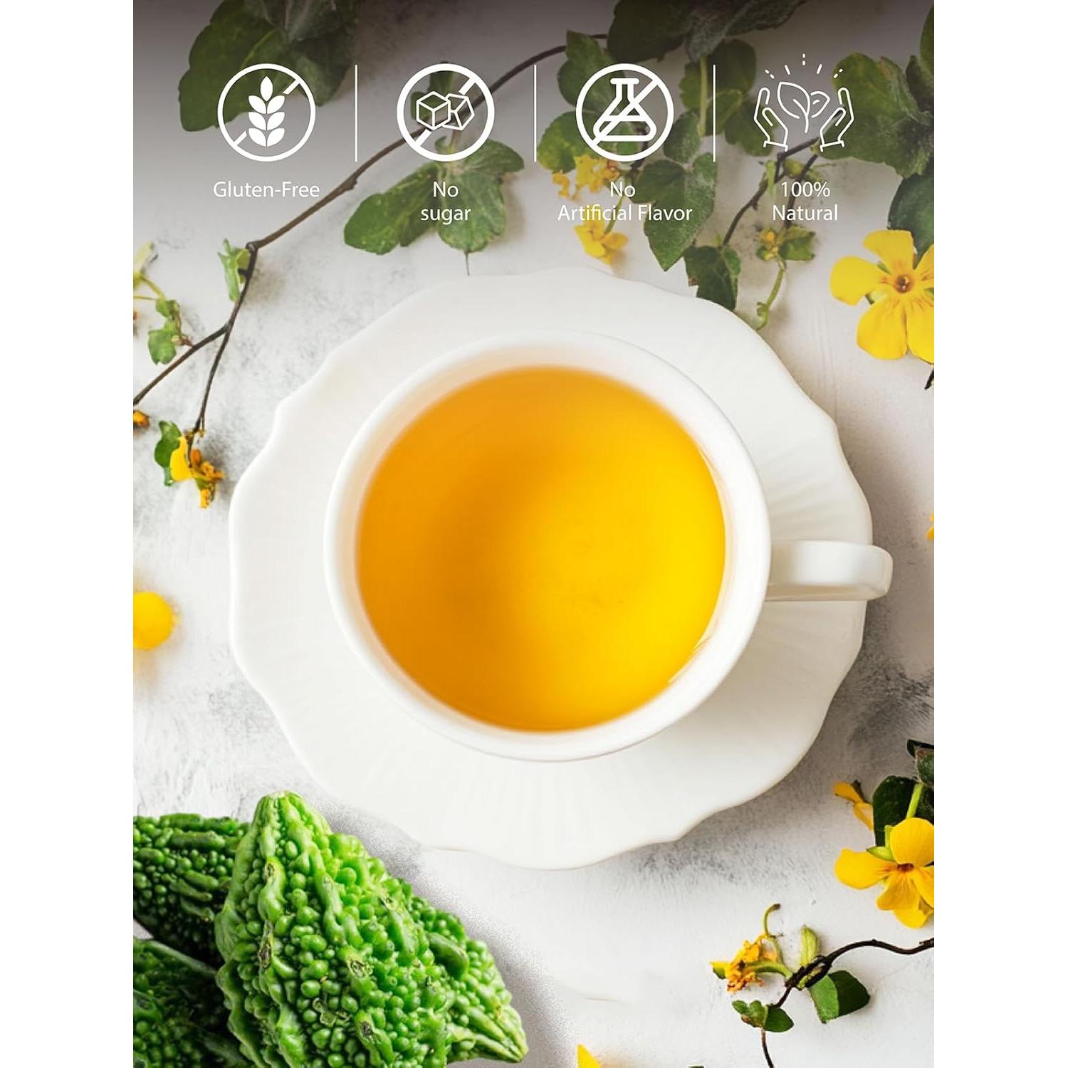 Té de Melón Amargo TeeLux, 100 Bolsitas Sin Cafeína