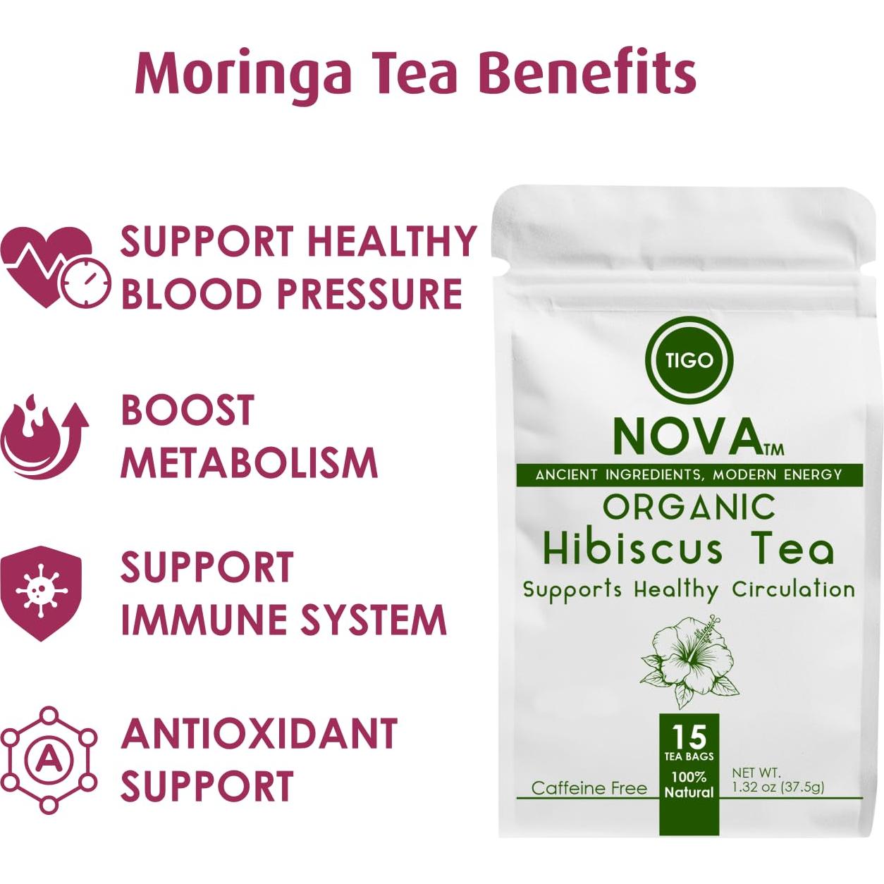 Té de Hibisco Orgánico Intuitigo 15 Bolsitas Ecológicas