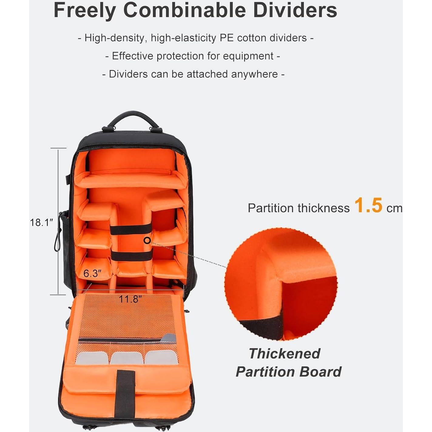 Mochila para Cámara SAKIZITO Waterproof 15.6" DSLR/SLR