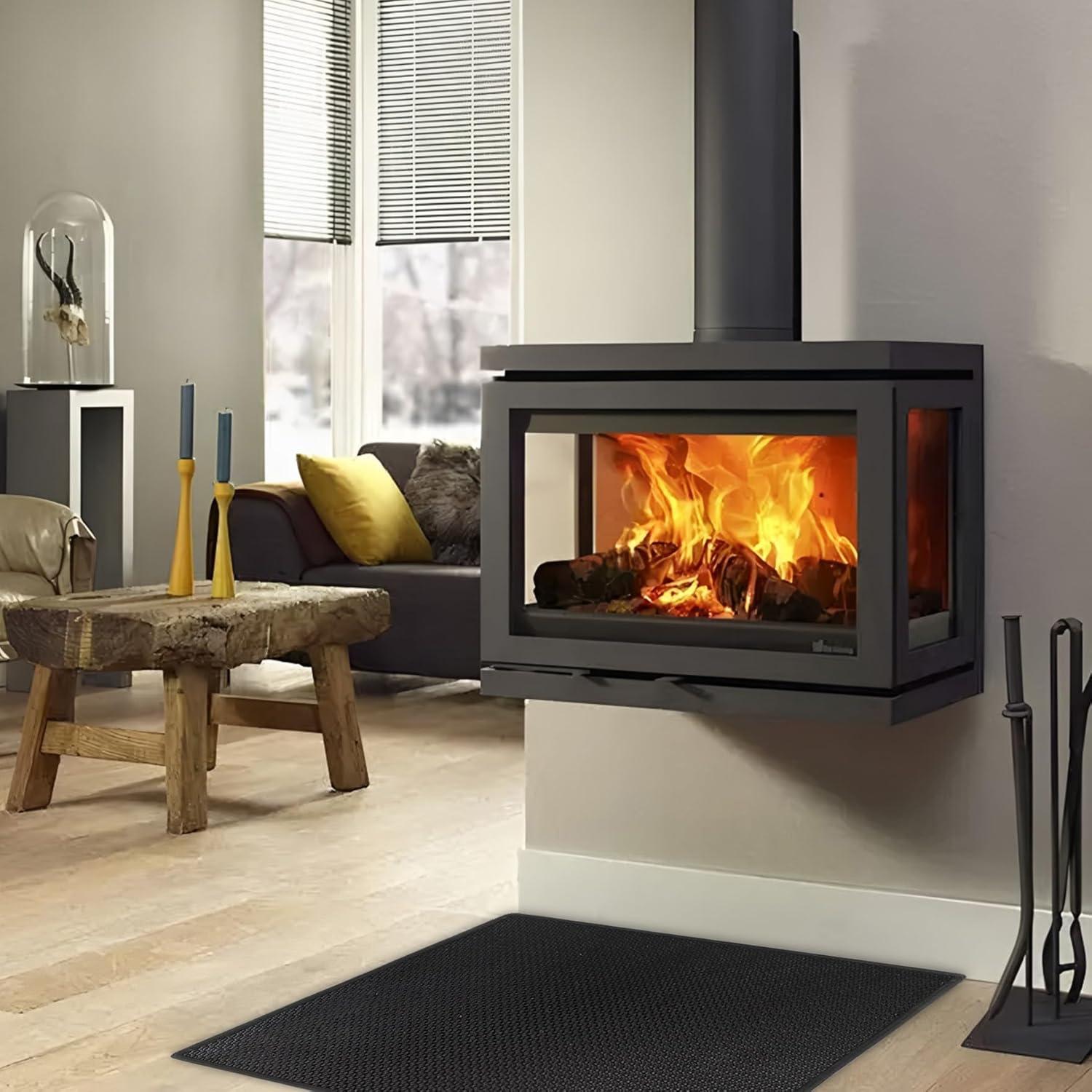 Alfombrilla Ignífuga Klmnop 102x102 cm para Fogata y BBQ