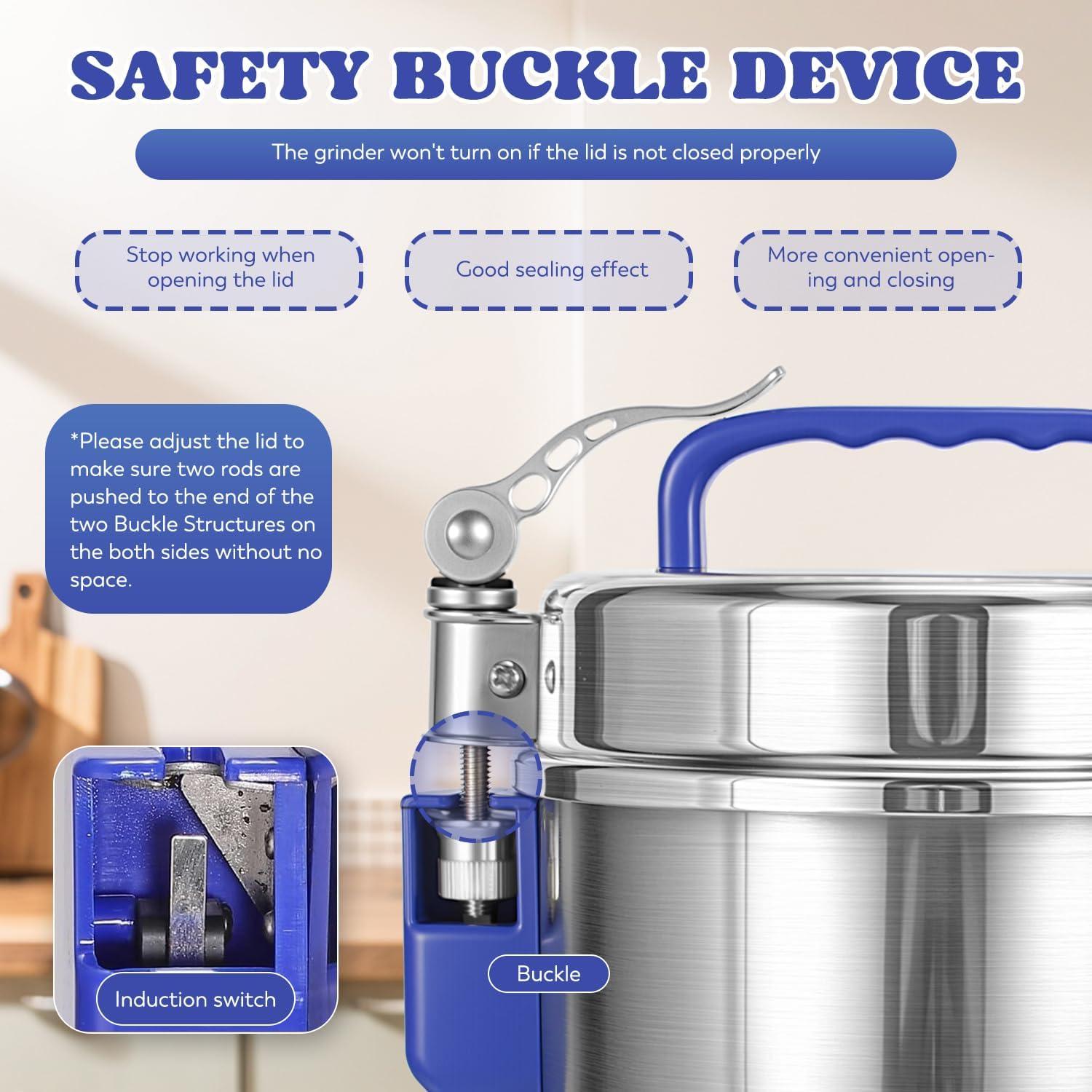 Molinillo de Granos Eléctrico Moongiantgo 500g Acero Inoxidable