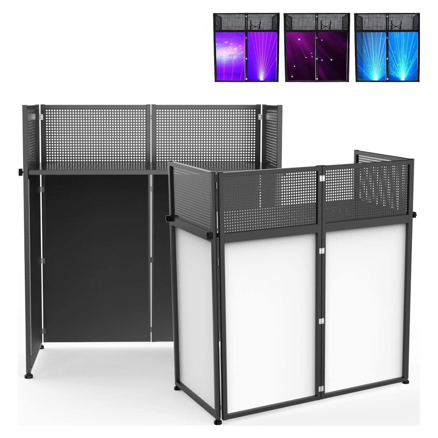 Cabina DJ Portátil Facade Chamss - Mesa Negra 101.6x50.8cm