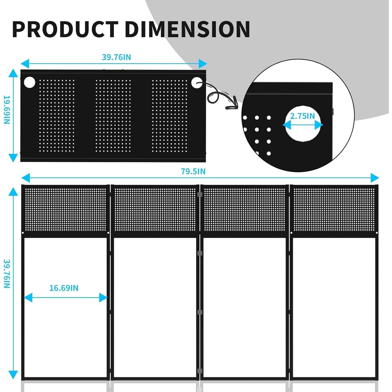 Cabina DJ Portátil Facade Chamss - Mesa Negra 101.6x50.8cm