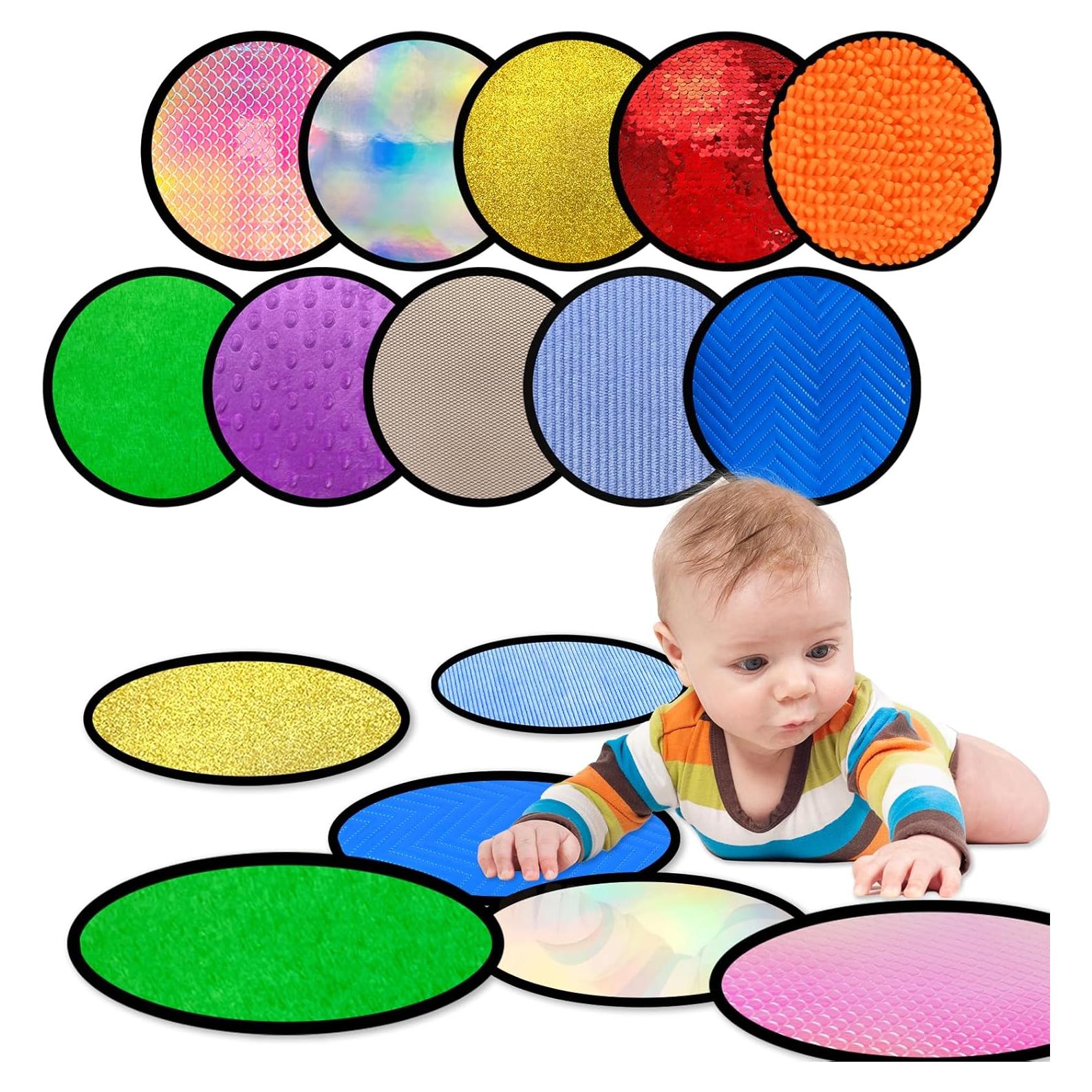 10 Alfombrillas Sensoriales Redondas Bouiexye para Niños