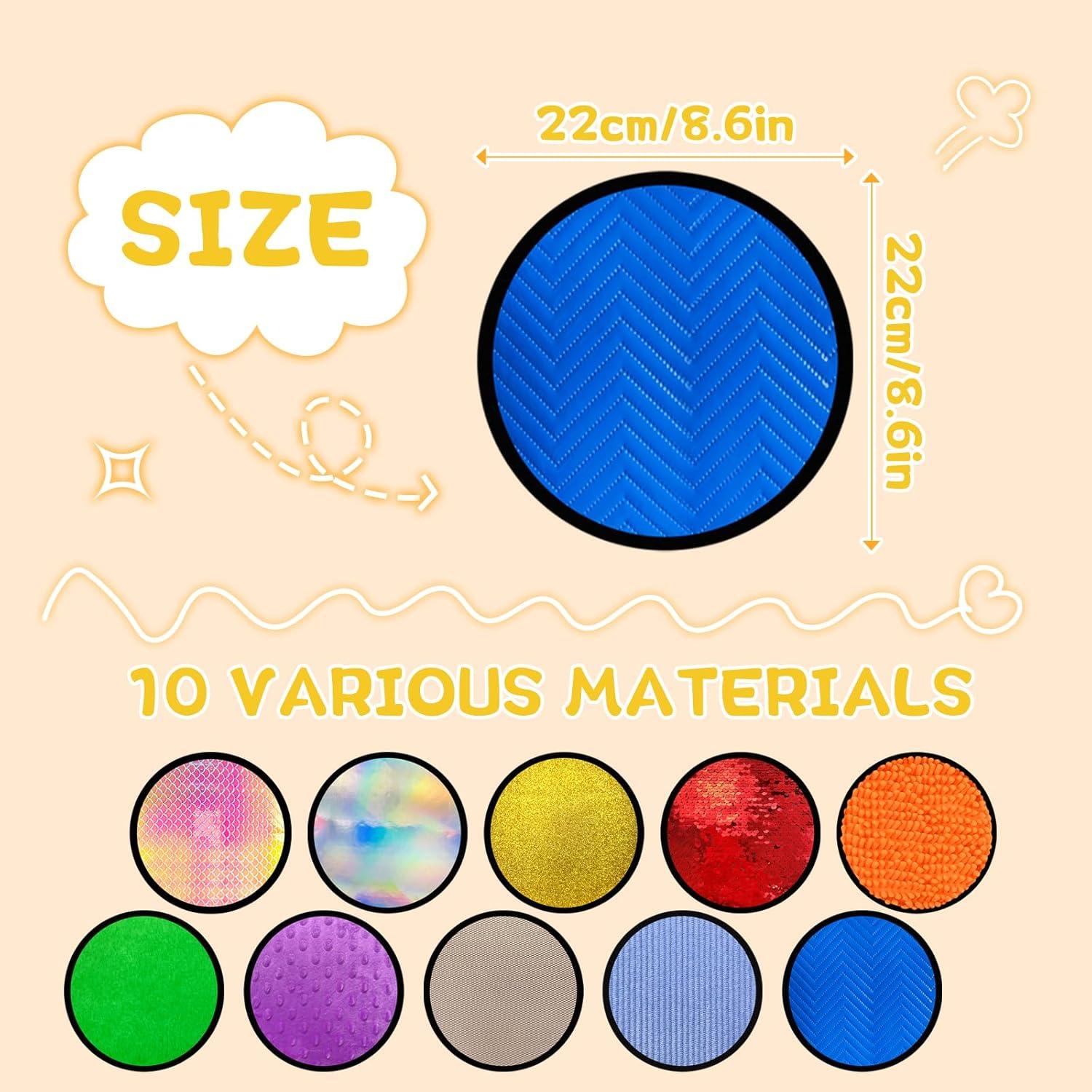 10 Alfombrillas Sensoriales Redondas Bouiexye para Niños