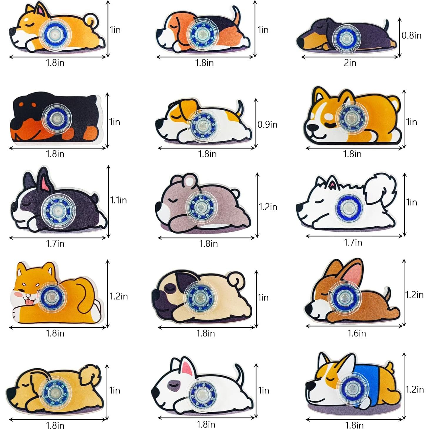 20 Mini Spinners Antiestrés RGHNR Multicolor para Niños