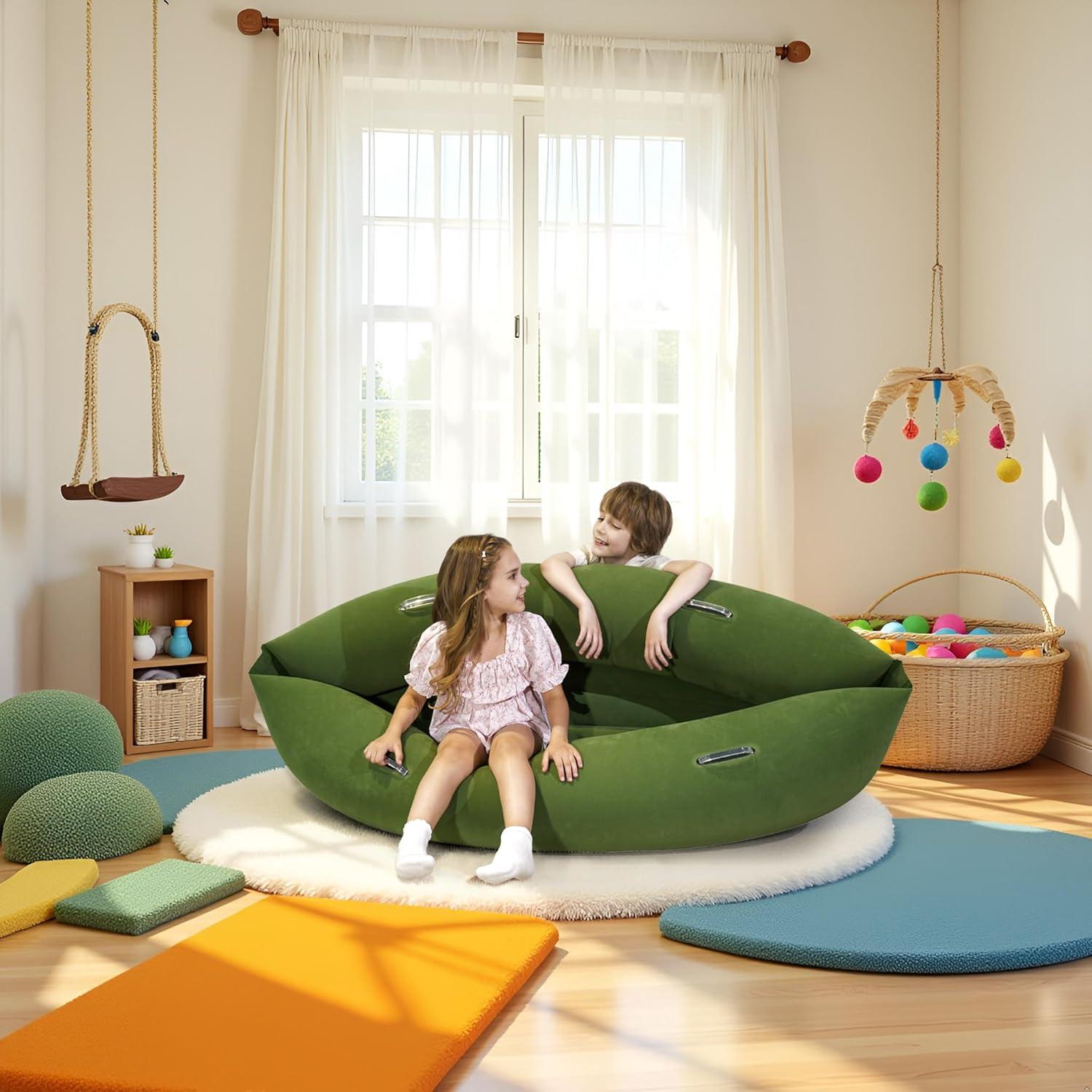 Silla Peapod Sensorial KreyNa 152.4 cm Verde para Niños