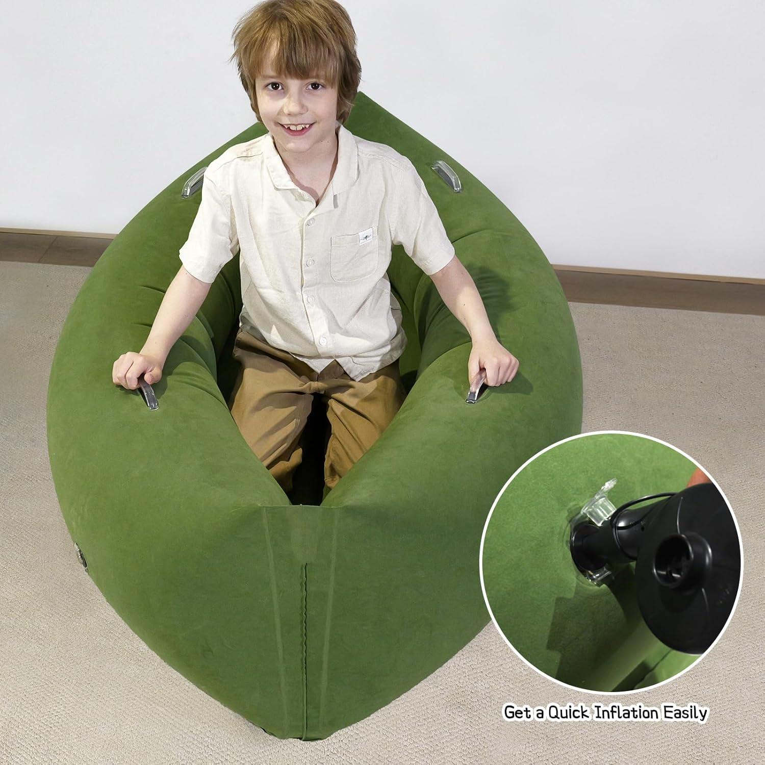 Silla Peapod Sensorial KreyNa 152.4 cm Verde para Niños