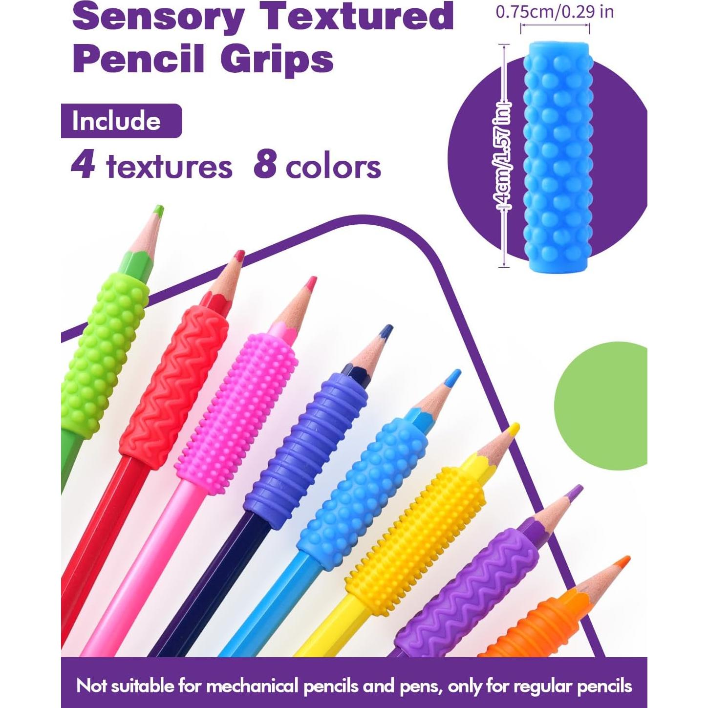 Agarraderas de Lápiz Sensoriales Antiestrés LESONG - Paquete de 24