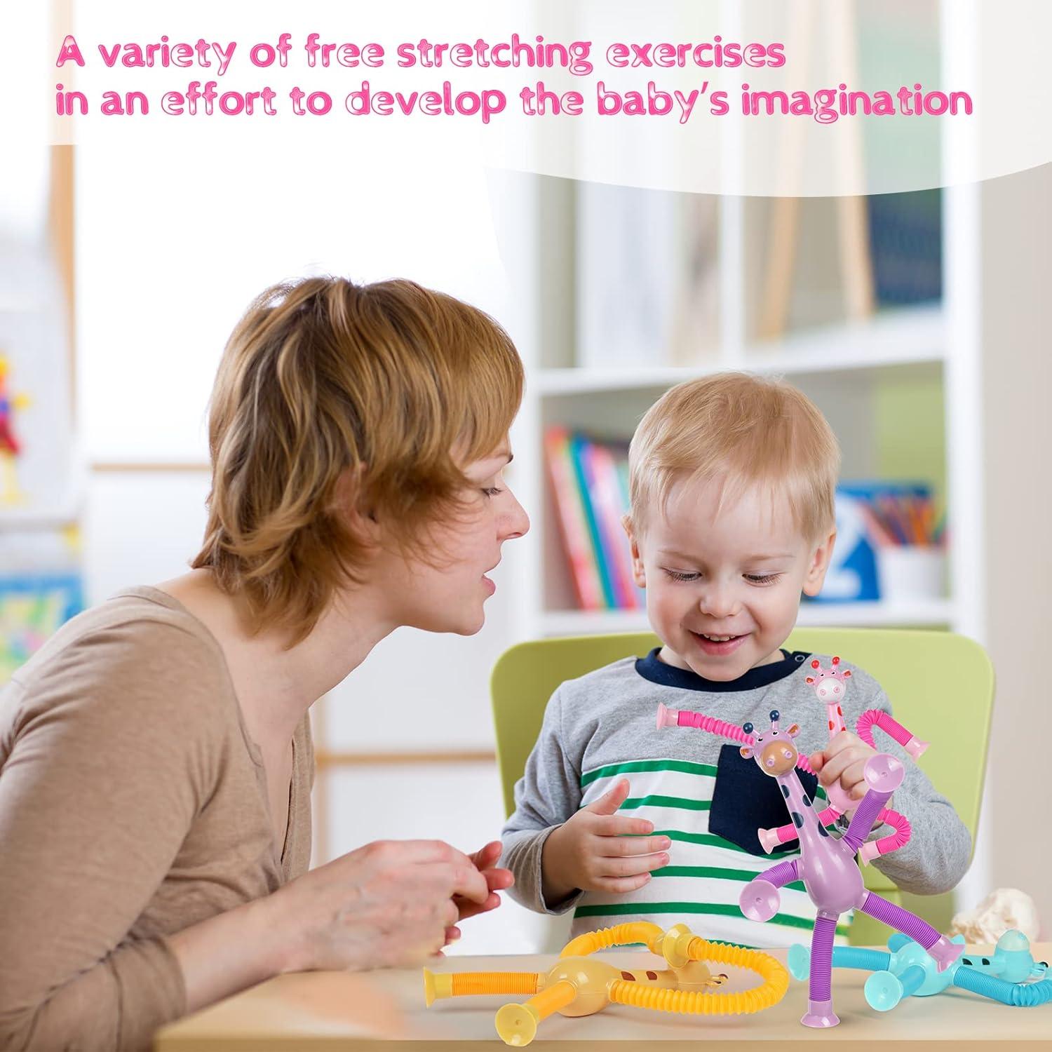 Juguete Sensorial Telescópico Jirafa Ainiv - 4 Piezas