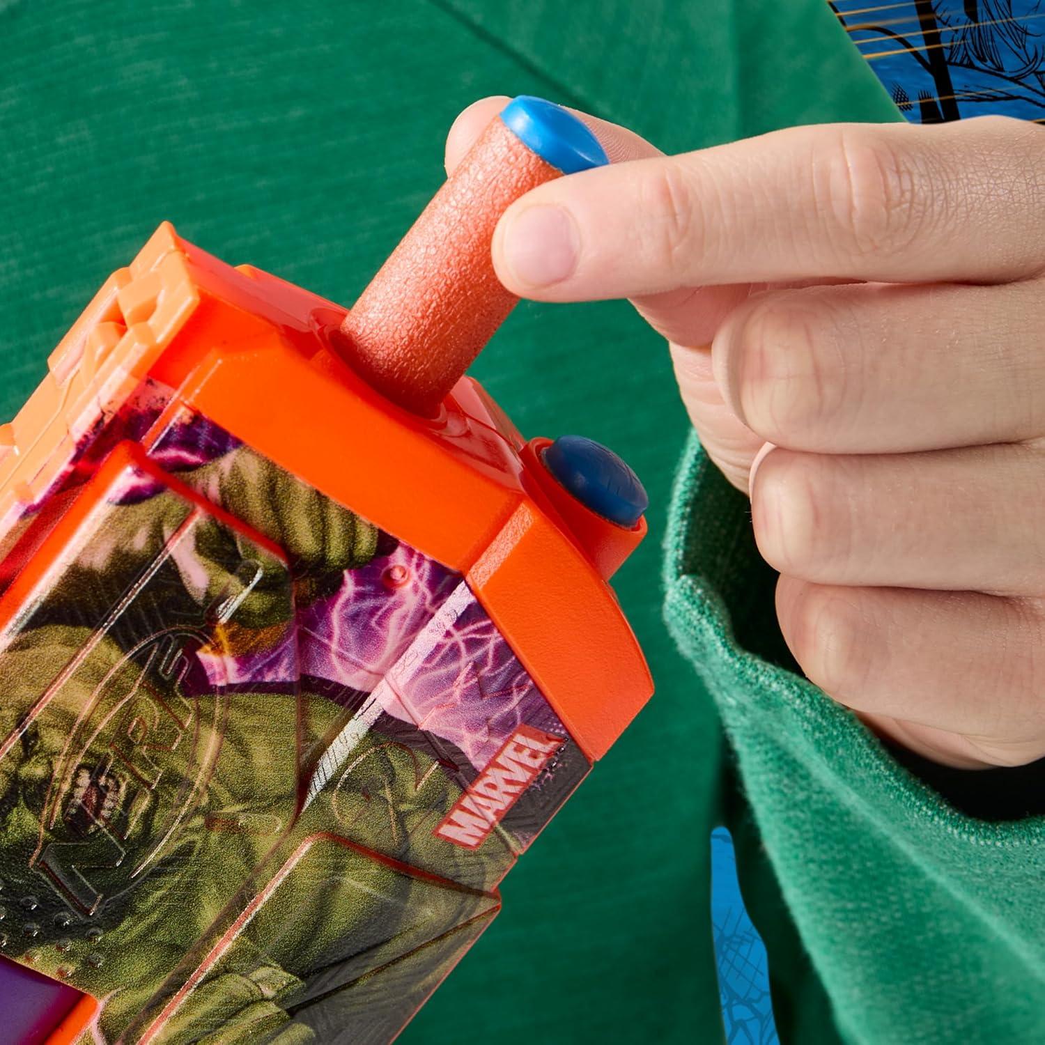 Blaster Nerf Marvel Hulk con 4 Dardos N1 - Juguete 8+