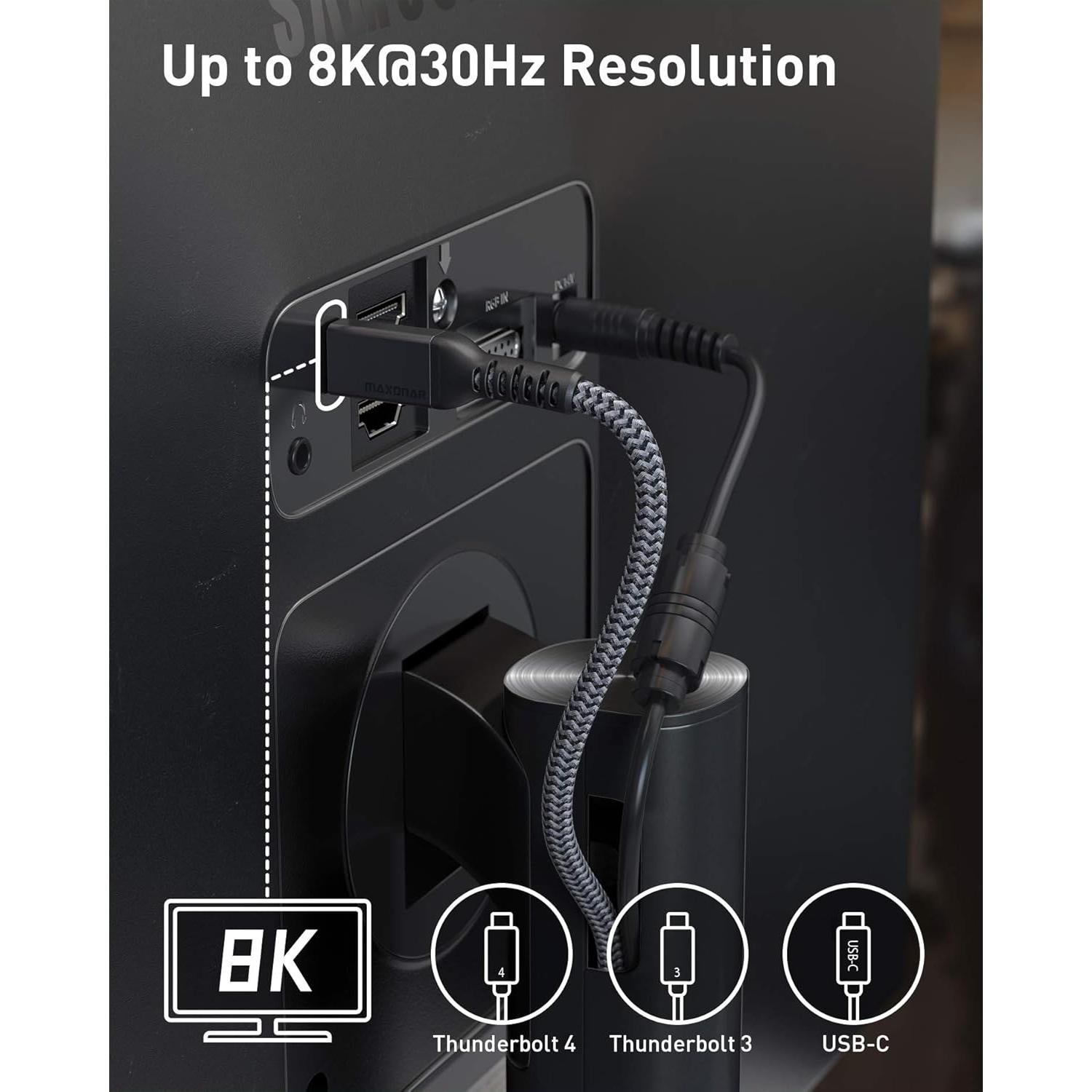 Cable Thunderbolt 4 Maxonar 1.01m 240W 40Gbps 8K/5K