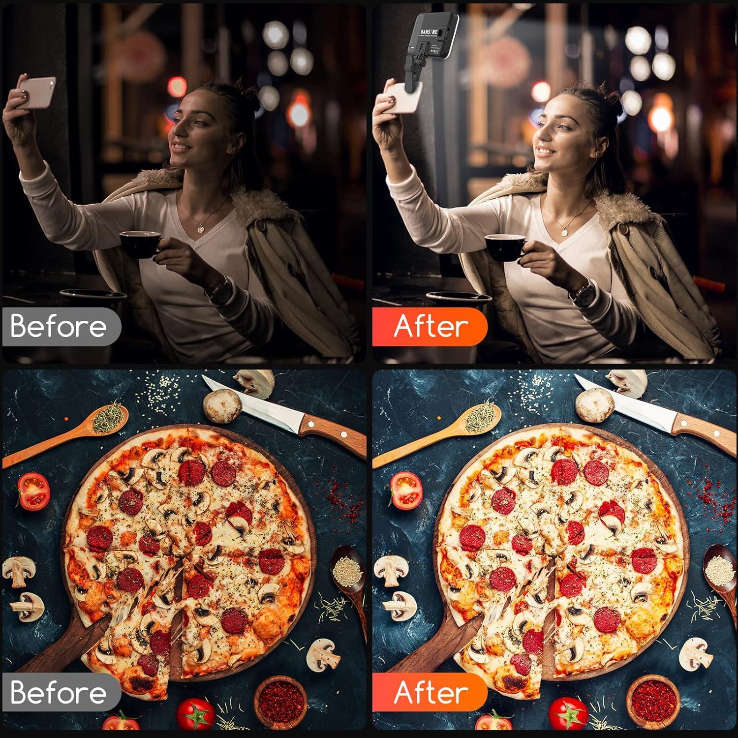 Luz Selfie BANSINE LED Recargable USB 660 Lux 97+ CRI