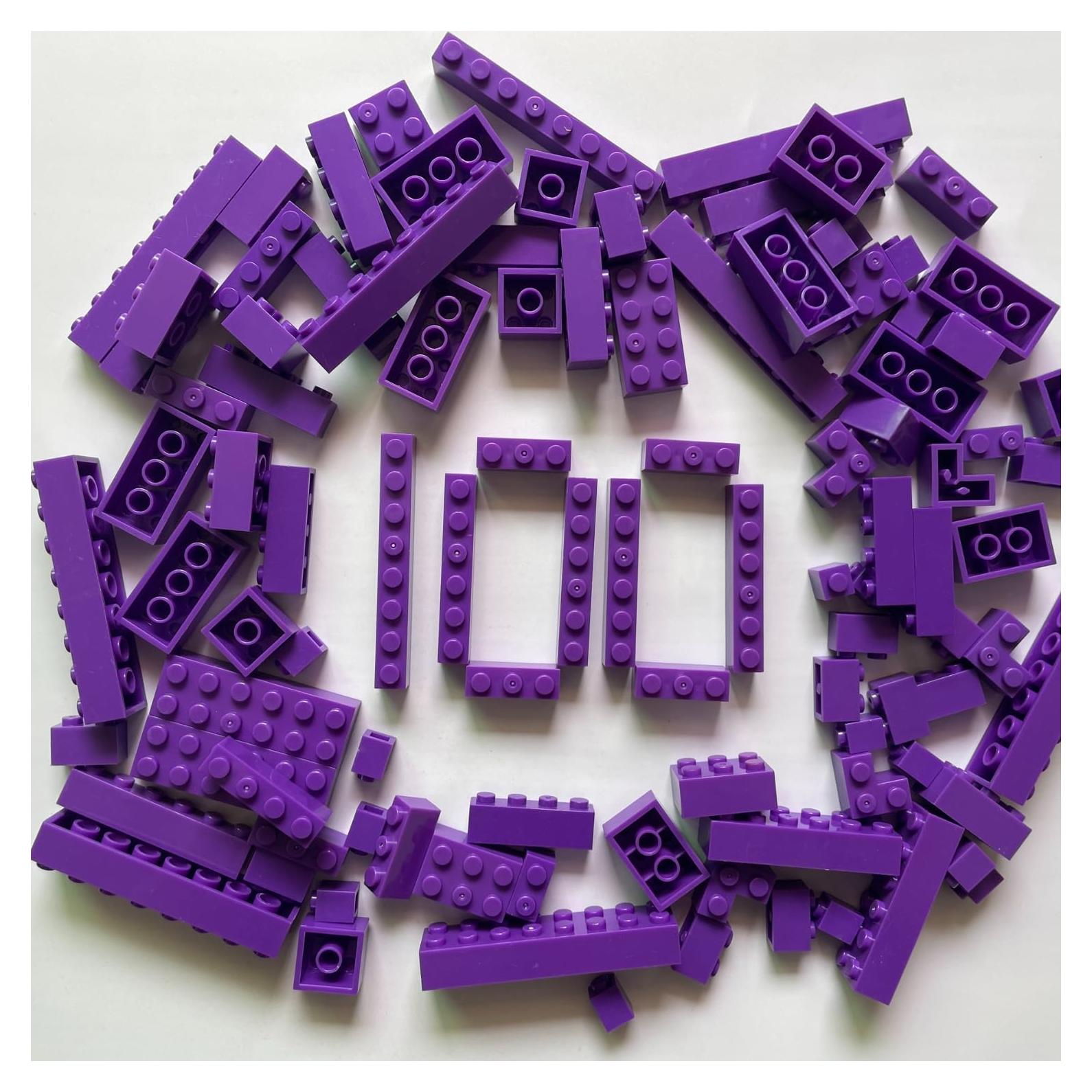 Paquete de 100 Ladrillos Morados Weiyeele - Compatibles Lego
