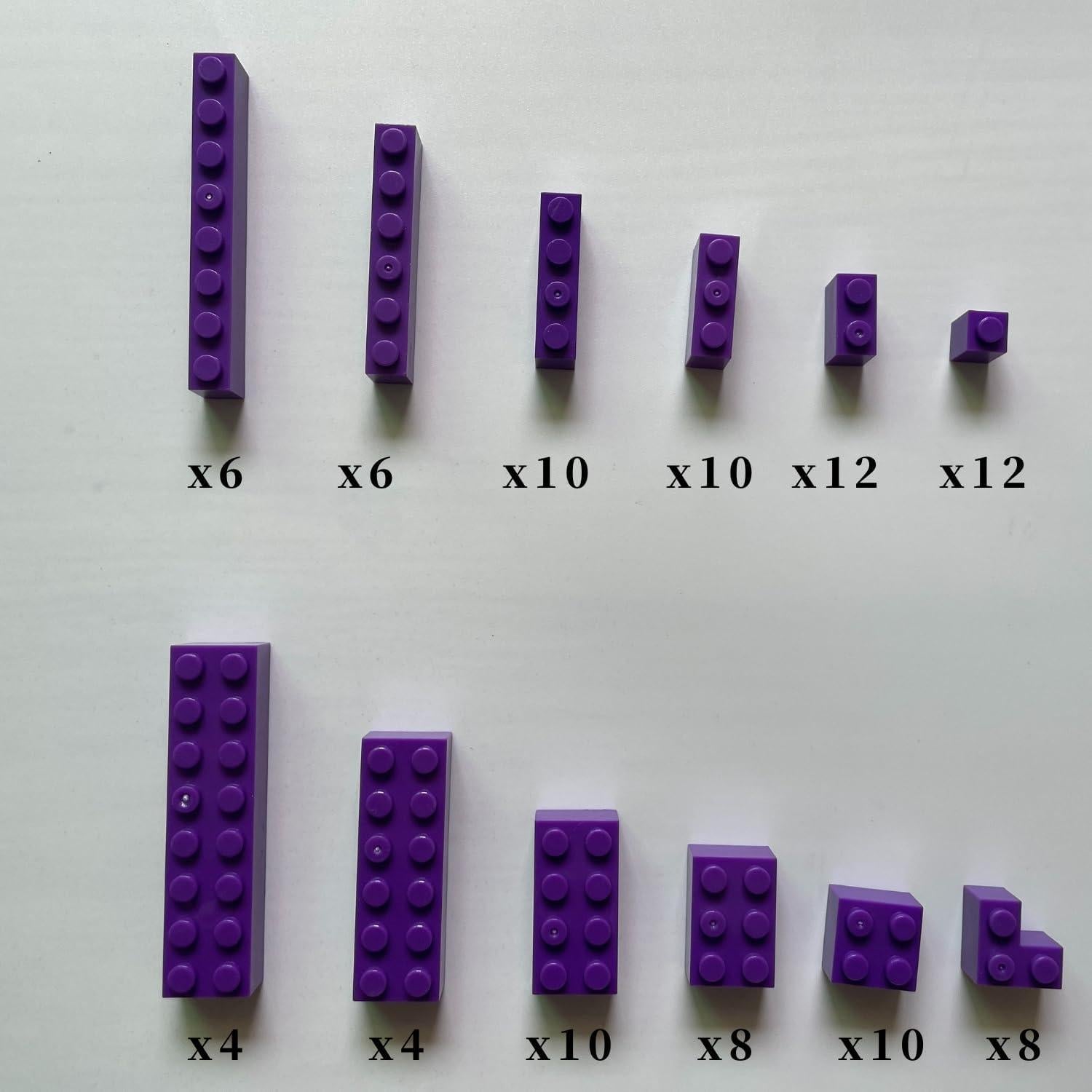 Paquete de 100 Ladrillos Morados Weiyeele - Compatibles Lego