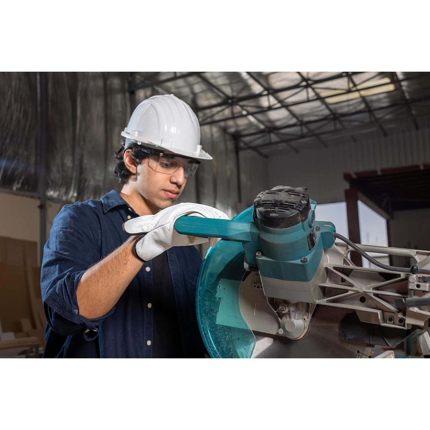 Guantes de trabajo de cuero de cabra - 3 pares - Mediano