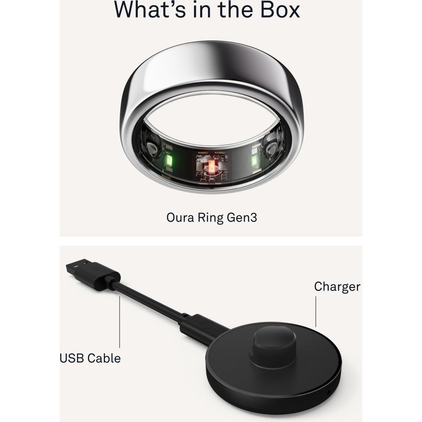 Anillo Oura Gen3 Horizon - Plata - Talla 13 - Inteligente