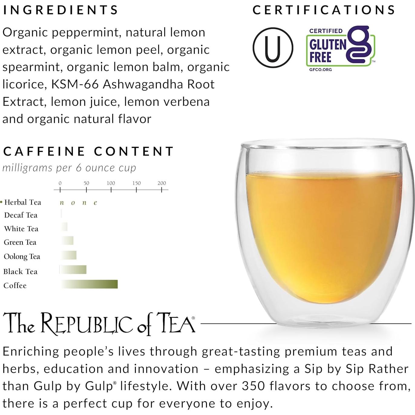 Té de Hierbas Stress Less WinterMint La República del Té - 36 Bolsitas