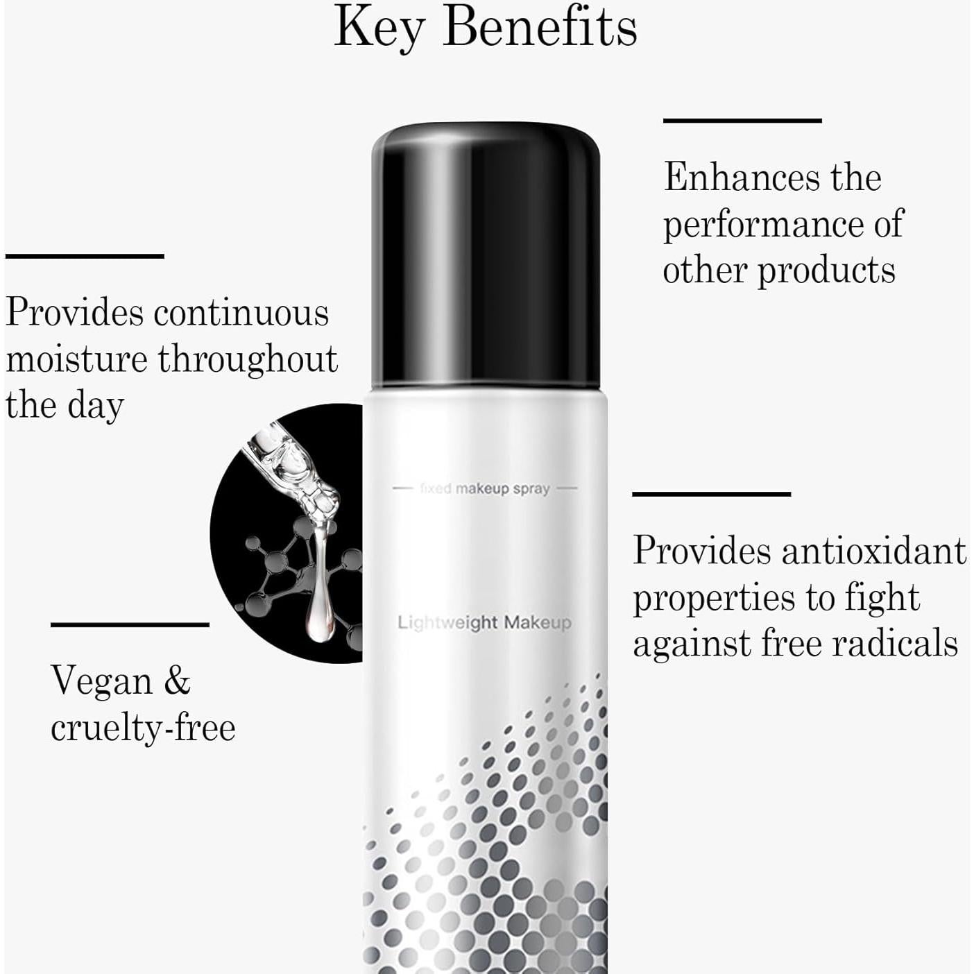 Set de 2 Sprays Fijadores de Maquillaje DuoZeng - Impermeables