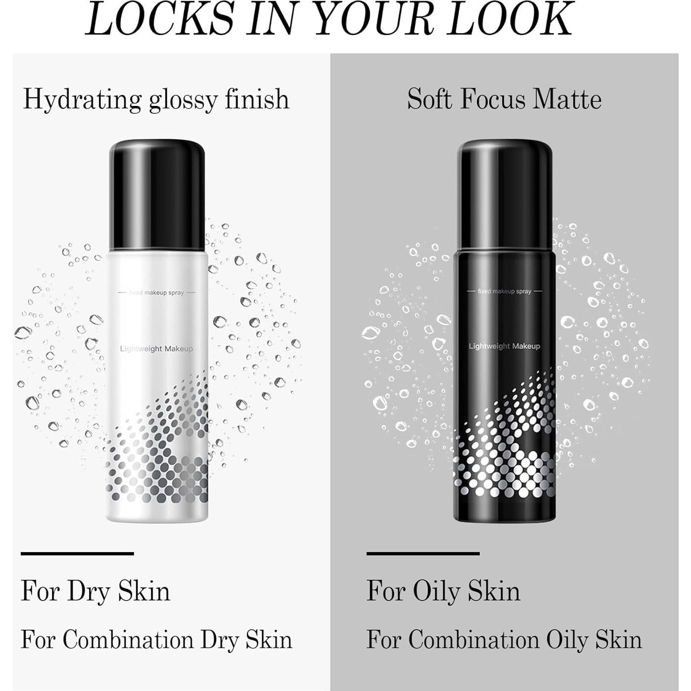 Set de 2 Sprays Fijadores de Maquillaje DuoZeng - Impermeables