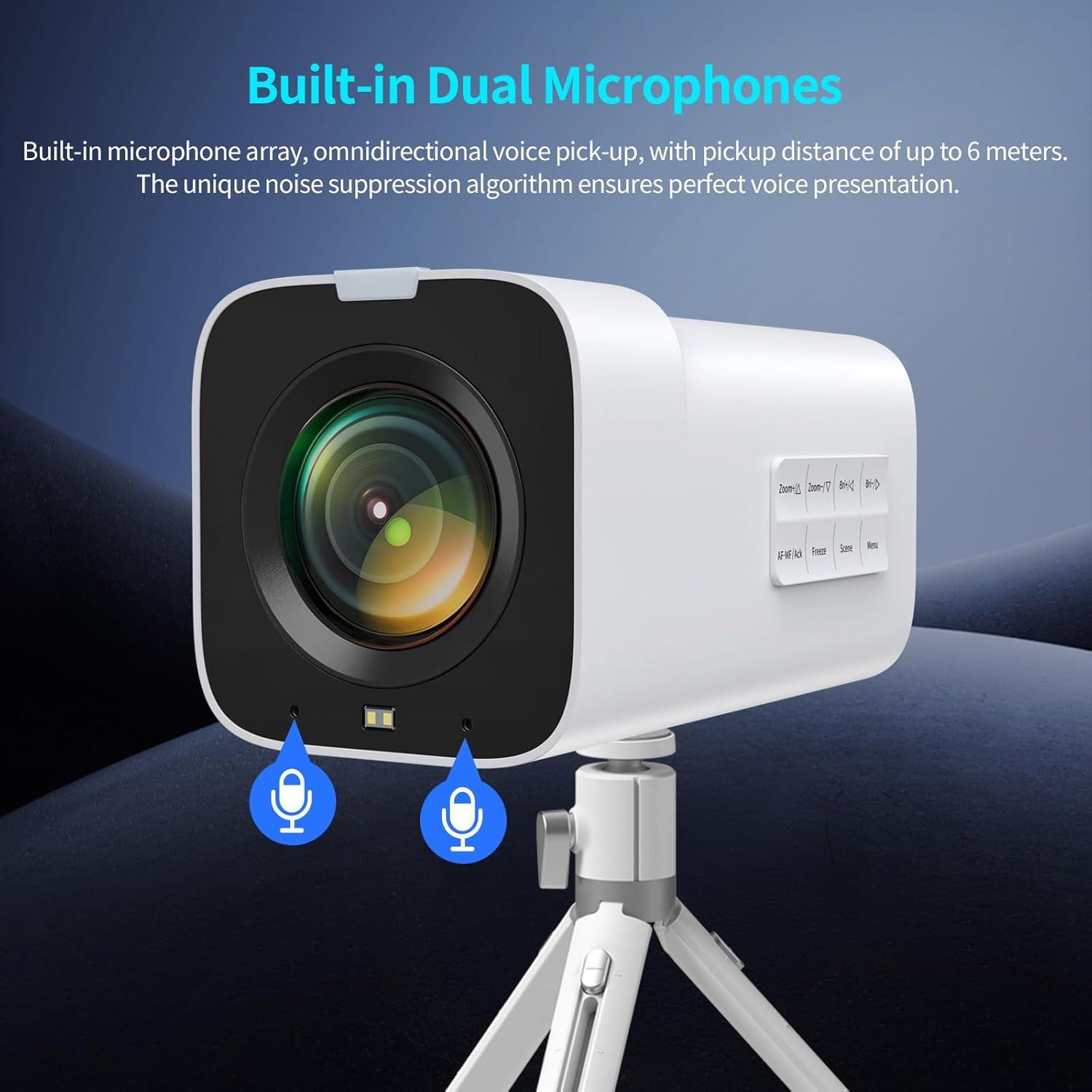 Cámara de Video TOALLIN BC20W 4K 60FPS 20X Zoom Óptico