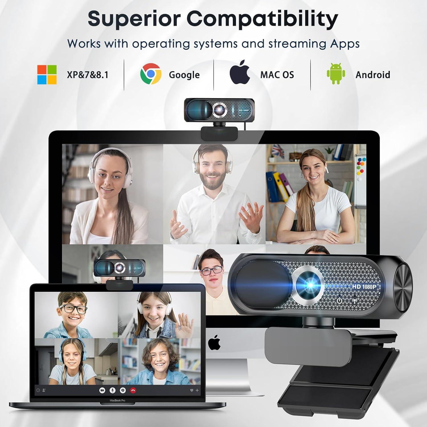 Cámara Web HD 1080P Shcngqio TWC29 con Micrófono y Lente Gran Angular