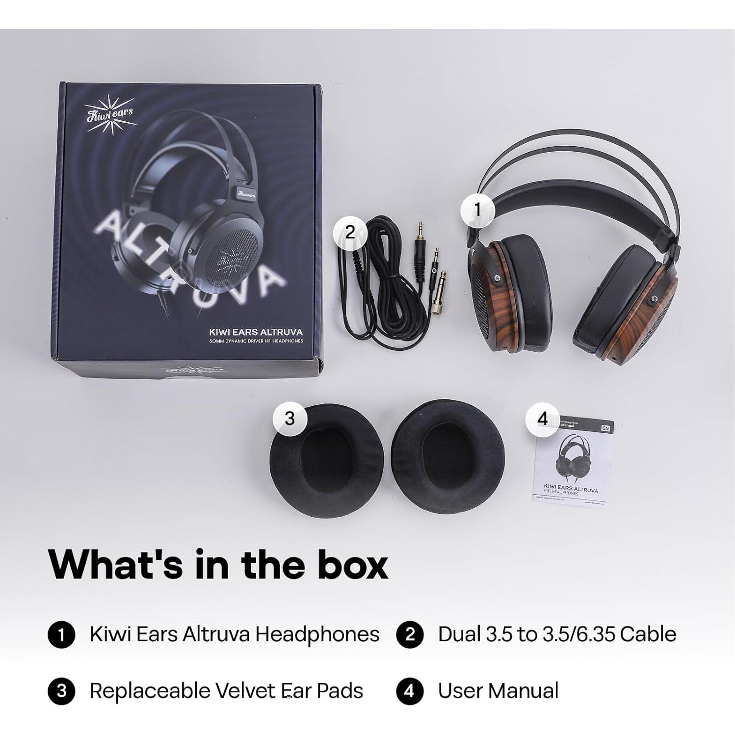 Auriculares Linsoul Kiwi Ears Altruva Hi-Fi 50mm Abiertos