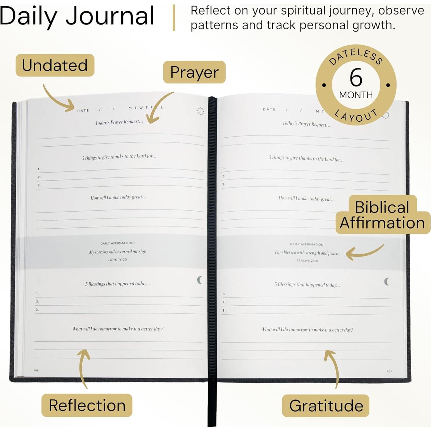 Diario de Oración y Gratitud The Christian Journal Co - 6 Meses