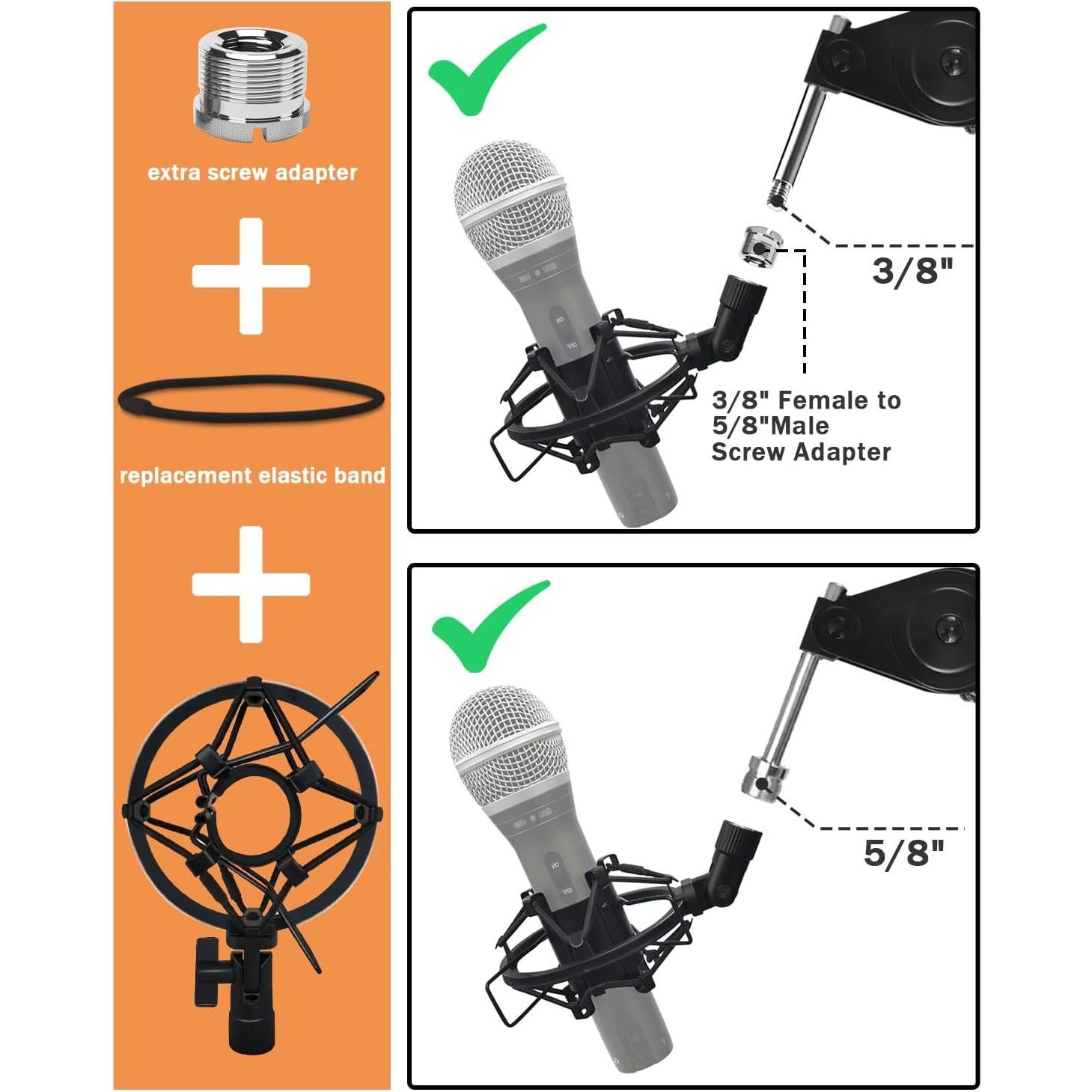 Soporte de Choque para Micrófono Boseen - Compatible con 28-32mm