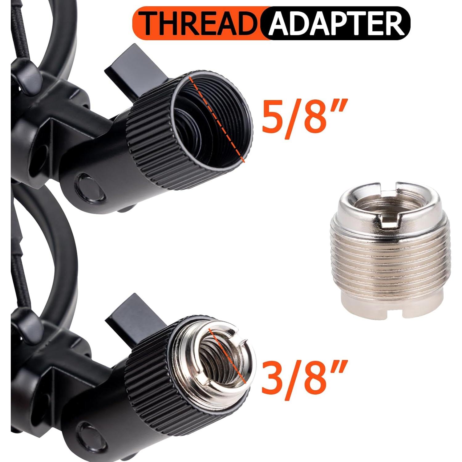 Soporte de choque para micrófono MS50 de metal 47-52mm